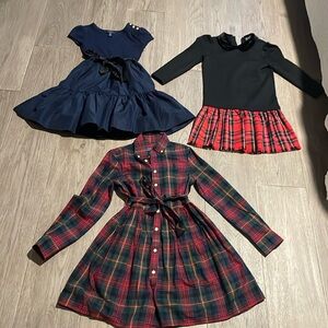 Polo by Ralph Lauren Kids Dresses - Navy, Black, Red Plaid